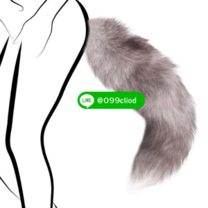 ปลั๊กหางจิ้งจอกสีเทาอ่อน ขนนุ่มฟู ใส่ง่ายสำหรับมือใหม่