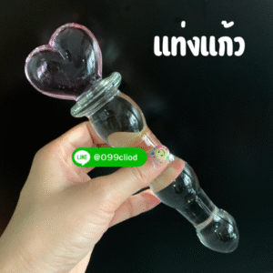 Sailormoon Glass Dildo With Pink Heart - ดิลโด้แท่งแก้ว