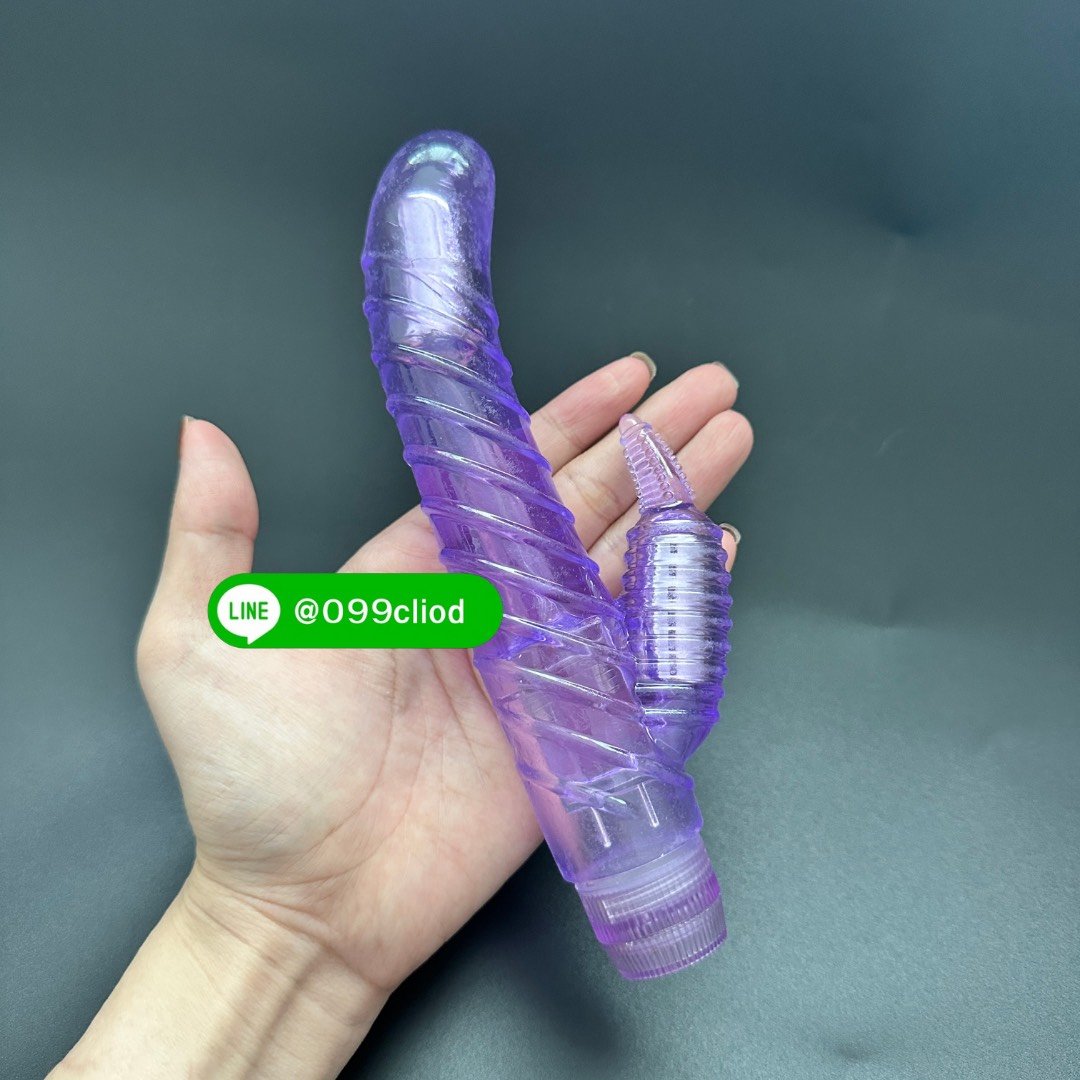 เซ็กทอยดิลโด้ใส Crystal Vibe สีม่วงหวาน