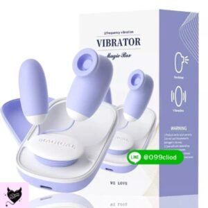 ไวเบรเตอร์ 2-in-1 สำหรับผู้หญิง ซิลิโคนนุ่มปลอดภัย